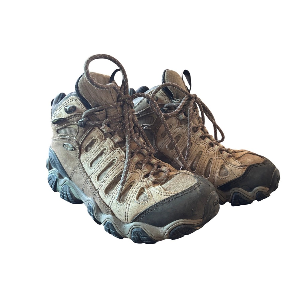Oboz Mid B-DRY Women 7 Brown Hiking Boots Waterproof Leather
